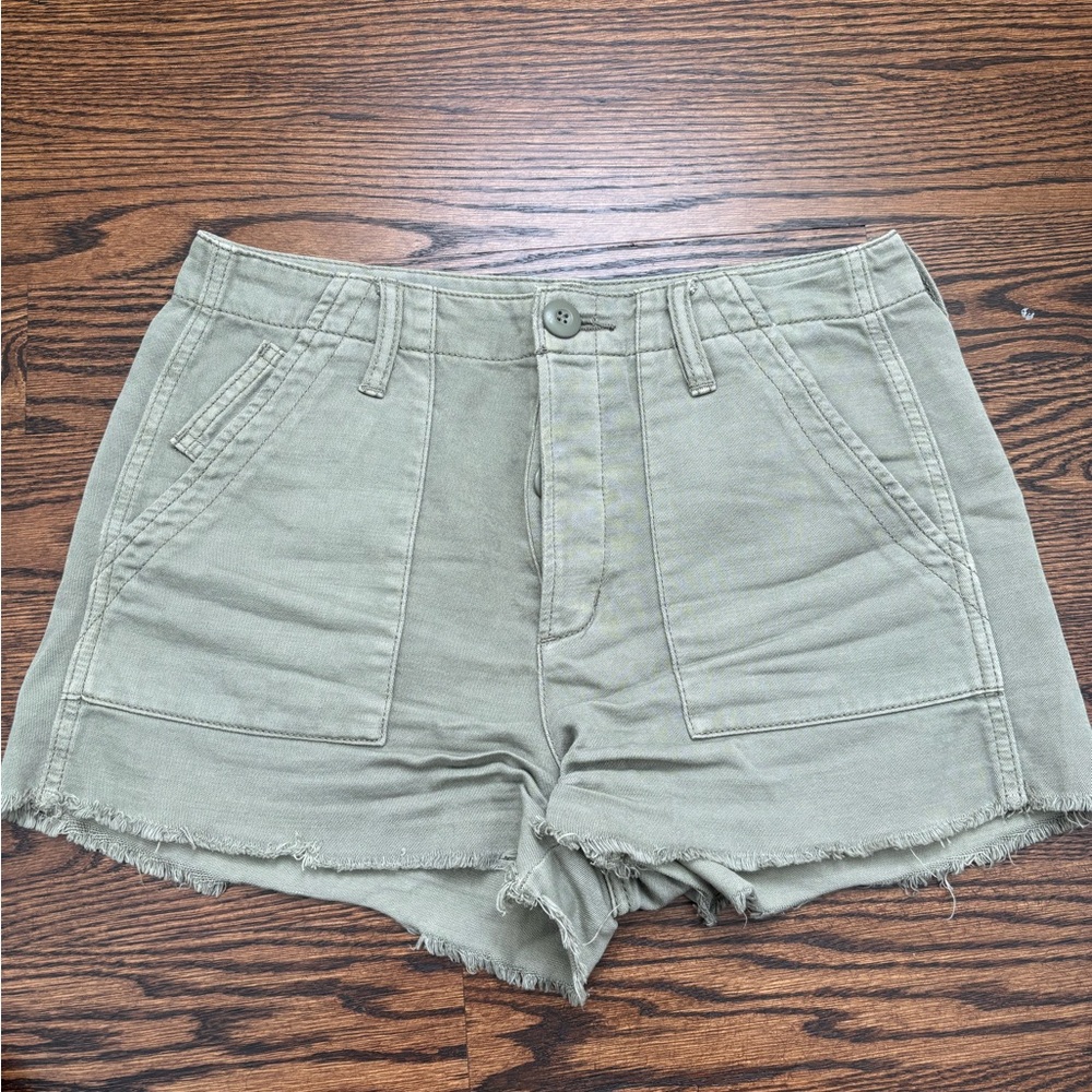 Olive Green Women's Casual Shorts